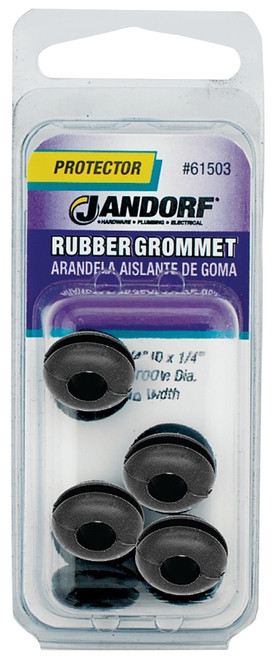 Jandorf 61503 Grommet, Rubber, Black, 1/4 in Thick Panel [SKU: ORG3395605]