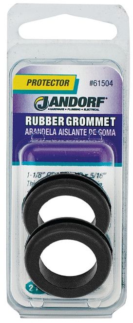 Jandorf 61504 Grommet, Rubber, Black, 5/16 in Thick Panel [SKU: ORG3395613]