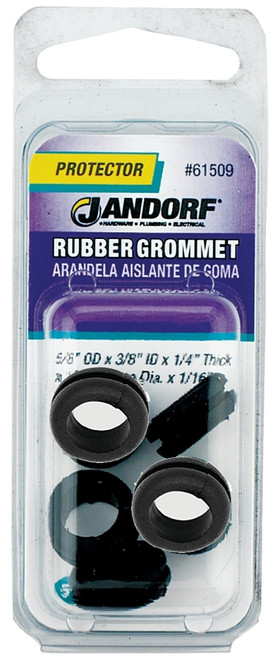 Jandorf 61509 Grommet, Rubber, Black, 1/4 in Thick Panel [SKU: ORG3395662]