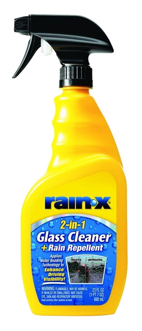 Rain-X 5071268 Glass Cleaner, 23 oz Spray Dispenser, Liquid, Slight Fruity [SKU: ORG3508637]