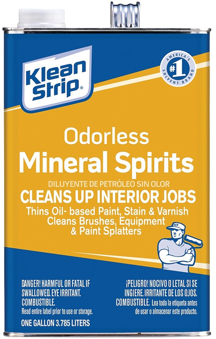 Klean Strip GKSP94006 Mineral Spirit Thinner, Liquid, Solvent, Light Yellow, 1 gal, Can [SKU: ORG8976987]