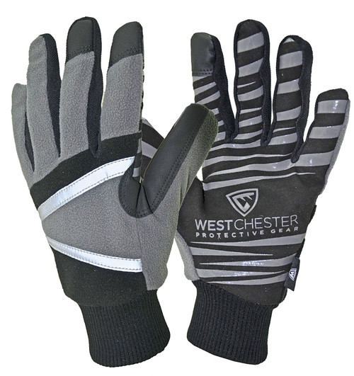 WEST CHESTER 96650/XL Hi-Dexterity, Insulated Winter Gloves, XL, 10-3/8 in L, Reinforced, Wing Thumb, Black/Gray [SKU: ORG3616315]