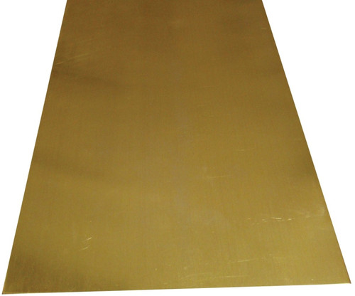 K & S 252 Decorative Metal Sheet, 26 ga Thick Material, 4 in W, 10 in L, Brass, Brass [SKU: ORG1107036]