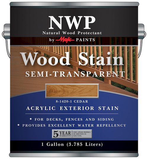 Majic Paints 8-1420-1 Wood Stain, Cedar, Liquid, 1 gal, Can [SKU: ORG9261173]
