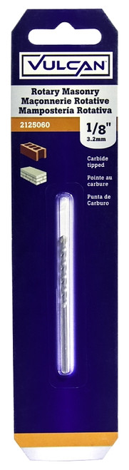 Vulcan 260261OR Drill Bit, 1/8 in Dia, 2-1/2 in OAL, Spiral Flute, Straight Shank [SKU: ORG2125060]