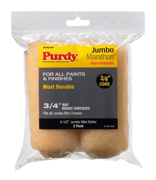 Purdy Marathon 14G624064 Paint Roller Cover, 3/4 in Thick Nap, 4-1/2 in L, Nylon/Polyester Cover [SKU: ORG7874613]