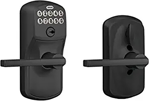 Schlage FE595 V PLY 622 LAT Keypad Lever with Trim, Matte Black, Lever Interior Handle [SKU: ORG5396213]