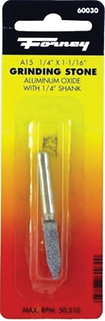 Forney 60030 Grinding Point, 1/4 x 1-1/16 in Dia, 1/4 in Arbor/Shank, 60 Grit, Coarse, Aluminum Oxide Abrasive [SKU: ORG8910325]