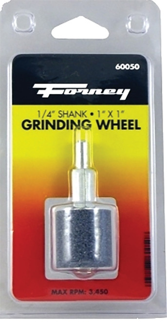 Forney 60050 Grinding Wheel, 1 x 1 in Dia, 1/4 in Arbor/Shank, 60 Grit, Coarse, Aluminum Oxide Abrasive [SKU: ORG8910358]