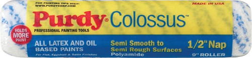 Purdy Colossus 140630093 Paint Roller Cover, 1/2 in Thick Nap, 9 in L, Polyamide Cover [SKU: ORG0179267]