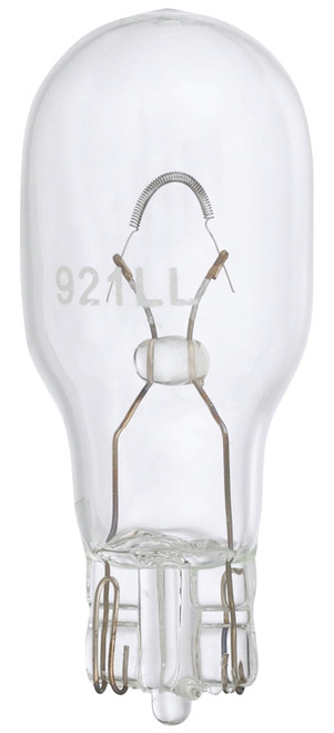 PEAK 921LL-BPP Miniature Automotive Bulb, 12.8 V, 18 W, Incandescent Lamp, Wedge Base, Clear Light [SKU: ORG8209256]