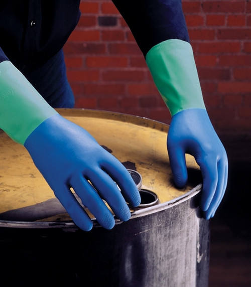 SPONTEX 11952 Heavy-Duty Protector Gloves, M, Rubber, Blue [SKU: ORG8621591]