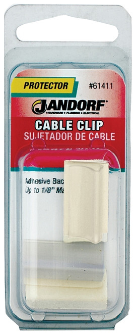 Jandorf 61411 J-Shape Cable Clip, PVC, Clear [SKU: ORG3394673]