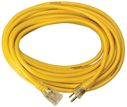 CCI 2991 Extension Cord, 10 AWG Cable, 50 ft L, 20 A, 125 V, Yellow [SKU: ORG6753826]