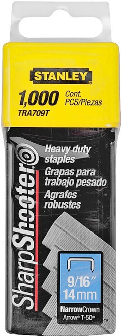 STANLEY TRA709T Staple, 27/64 in W Crown, 9/16 in L Leg, Steel, Galvanized, 24 ga Gauge [SKU: ORG0836304]
