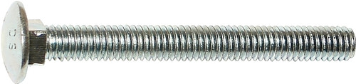 MIDWEST FASTENER 01080 Carriage Bolt, 5/16-18 in Thread, NC Thread, 3 in OAL, Zinc, 2 Grade [SKU: ORG4532974]