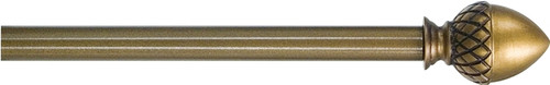 Kenney KN44100 Finial Rod, 1/2 in Dia, 28 to 48 in L, Plastic, Antique Brass [SKU: ORG7134059]