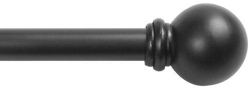 Kenney KN71607 Cafe Rod, 5/8 in Dia, 48 to 84 in L, Black [SKU: ORG2240877]