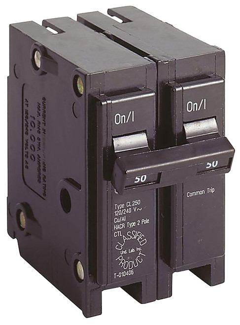Cutler-Hammer CL250 Circuit Breaker, Type CL, 50 A, 2 -Pole, 120/240 V, Common Trip, Plug Mounting [SKU: ORG6469779]