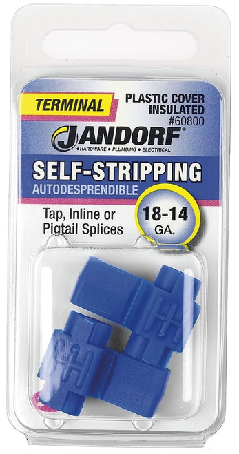 Jandorf 60800 Terminal, 18 to 14 AWG Wire, Plastic Insulation, Blue [SKU: ORG3399870]