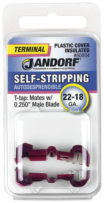 Jandorf 60804 Terminal, 22 to 18 AWG Wire, Plastic Insulation, Copper Contact [SKU: ORG3399912]