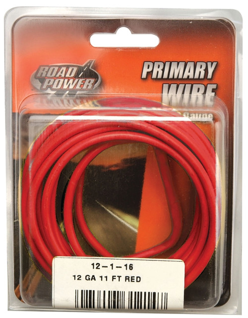 Road Power 55671533/12-1-16 Electrical Wire, 12 AWG Wire, 25/60 V, Copper Conductor, Red Sheath, 11 ft L [SKU: ORG6925192]