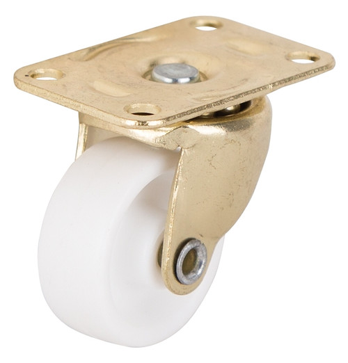 ProSource JC-B04-PS Swivel Caster, 1-1/4 in Dia Wheel, 16 mm W Wheel, Plastic Wheel, White, 40 lb [SKU: ORG7111867]