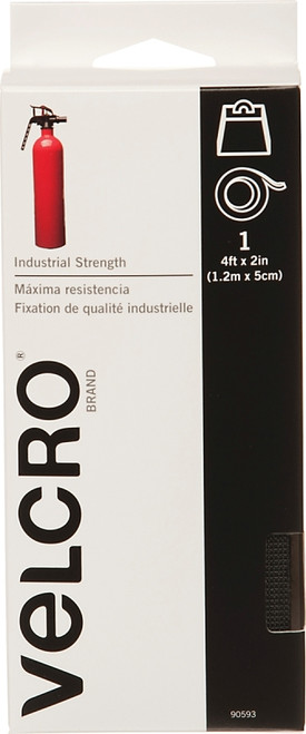 VELCRO Brand 90593 Fastener, 2 in W, 4 ft L, Nylon, Black [SKU: ORG6268965]