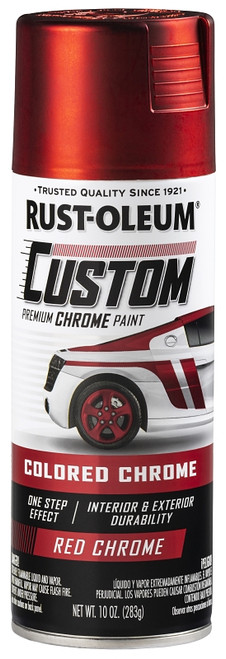RUST-OLEUM AUTOMOTIVE 340561 Premium Custom Paint, Chrome, Red, 10 oz, Aerosol Can [SKU: ORG7448046]