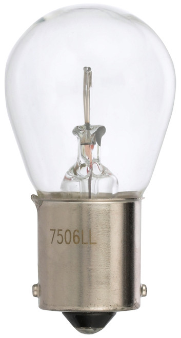 PEAK 7506LL-BPP Miniature Automotive Bulb, 13.5 V, 25 W, Incandescent Lamp, Bayonet Base, Clear Light [SKU: ORG8208498]