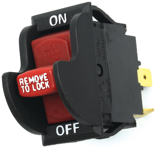 Jandorf 61314 Rocker Switch with Lockout, 12/20 A, 125/250 V, SPST, Tab Terminal [SKU: ORG3403102]