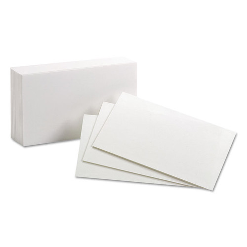 Unruled Index Cards, 3 x 5, White, 100/Pack [SKU: OXF30]