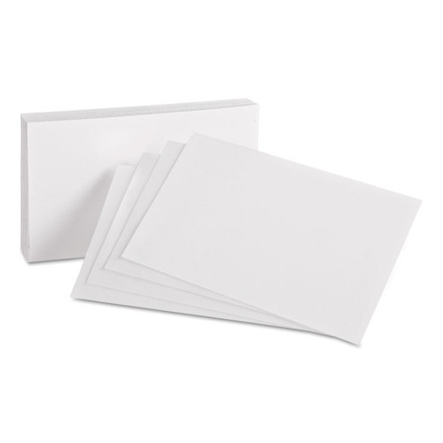 Unruled Index Cards, 4 x 6, White, 100/Pack [SKU: OXF40]