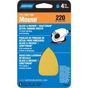 NORTON 02314 Sanding Sheet, 3 in W, 7 in L, 220 Grit, Very Fine, Aluminum Oxide Abrasive, Paper Backing [SKU: ORG3307212]