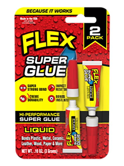 Flex Seal SGLIQ2X3 High Performance Super Glue, Liquid, Clear, 6 g Tube [SKU: ORG3333259]