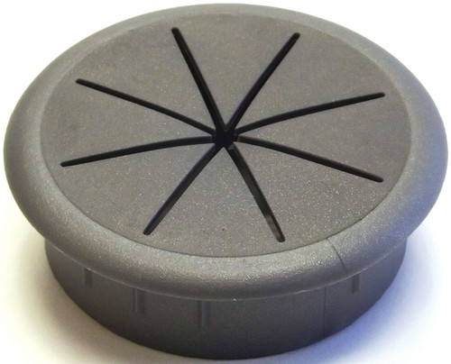 Jandorf 61620 Desk Grommet, 2-3/8 in Dia Cable, Polypropylene/Santoprene, Silver [SKU: ORG3396876]