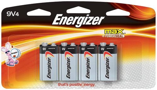Energizer 522BP-4H Battery, 9 V Battery, 625 mAh, Alkaline, Manganese Dioxide, Zinc [SKU: ORG3612926]