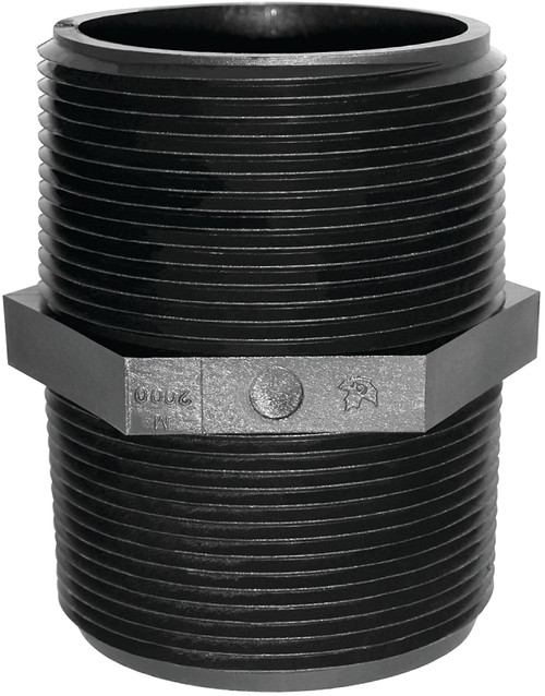 GREEN LEAF M 3400 P Pipe Nipple, 3/4 in, MNPT, Black [SKU: ORG3567369]
