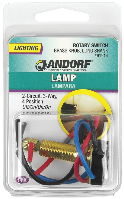 Jandorf 61214 Double Circuit Rotary Switch, 3 A, 125 V, Brass [SKU: ORG3403011]