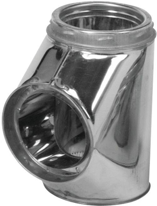 SELKIRK 207100 Insulated Chimney Tee with Cap, 6-7/8 in Connection, Stainless Steel [SKU: ORG9233040]