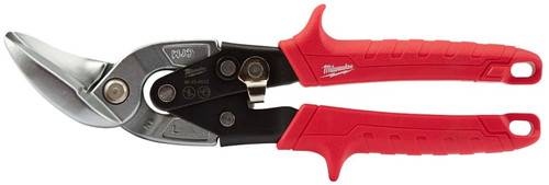 Milwaukee 48-22-4512 Aviation Snip, 10 in OAL, 5 in L Cut, Left Cut, Steel Blade, Ergonomic Handle, Red Handle [SKU: ORG1389402]