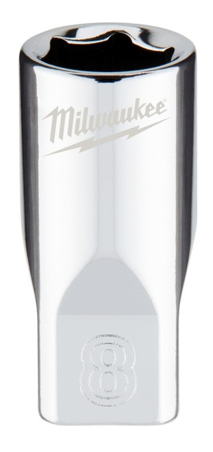 Milwaukee 45-34-9034 Socket, 8 mm Socket, 1/4 in Drive, 6-Point, Chrome Vanadium Steel, Chrome [SKU: ORG1386986]