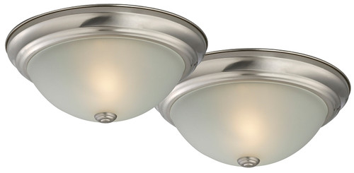Boston Harbor Flush Mount Ceiling Fixture, 120 V, 60 W, A19 or CFL Lamp, Brushed Nickel Fixture [SKU: ORG9815721]