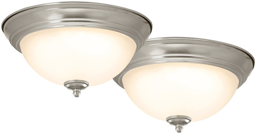 Boston Harbor 4200-LED- BN Flush Mount Ceiling Fixture, 120 V, 15 W, 2-Lamp, LED Lamp, 1100 Lumens [SKU: ORG7145964]