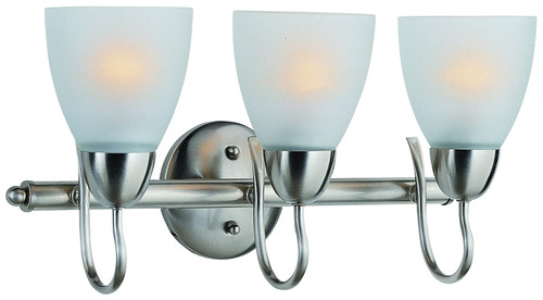 Boston Harbor A2242-93L Vanity Bar Fixture, 60 W, 3-Lamp, A19 or CFL Lamp, Steel Fixture, Brushed Nickel Fixture [SKU: ORG5992979]