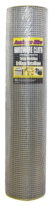 Jackson Wire 11 03 39 13 Hardware Cloth, 100 ft L, 48 in W, 19 Gauge, 1/2 x 1/2 in Mesh, Galvanized [SKU: ORG4410494]