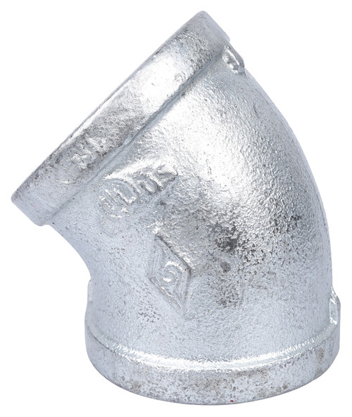 ProSource 4-2G Pipe Elbow, 2 in, Threaded, 45 deg Angle, SCH 40 Schedule, 300 psi Pressure [SKU: ORG6101166]