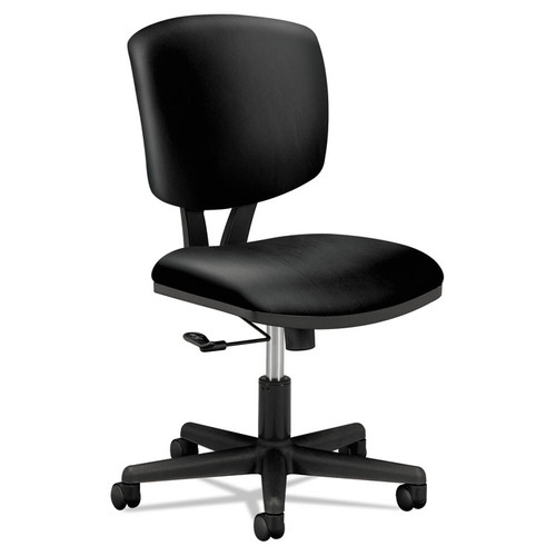 Volt Series Leather Task Chair, Supports Up to 250 lb, 18" to 22.25" Seat Height, Black [SKU: HON5701SB11T]