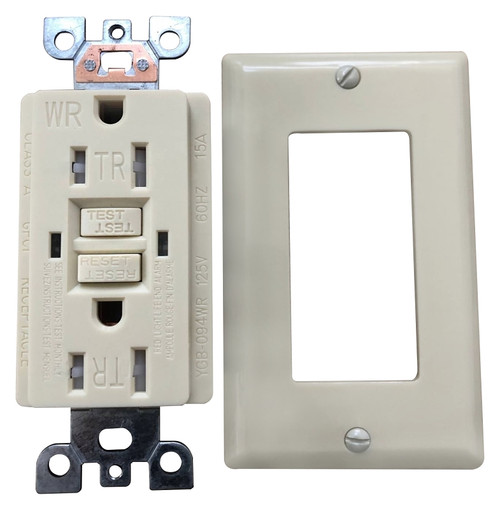 GENMAX TRWR15VST GFCI Wall Receptacle, 15 A, Ivory [SKU: ORG9443268]