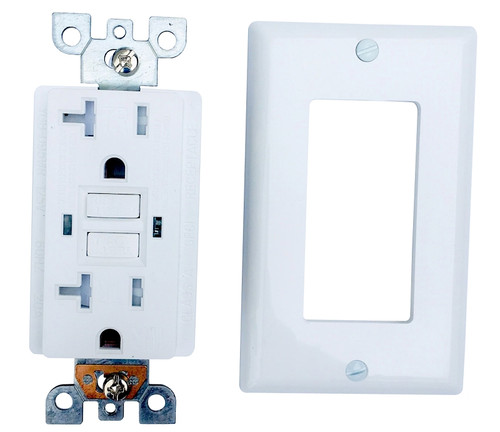 GENMAX TRWR20WST GFCI Wall Receptacle, 20 A, White [SKU: ORG9443250]